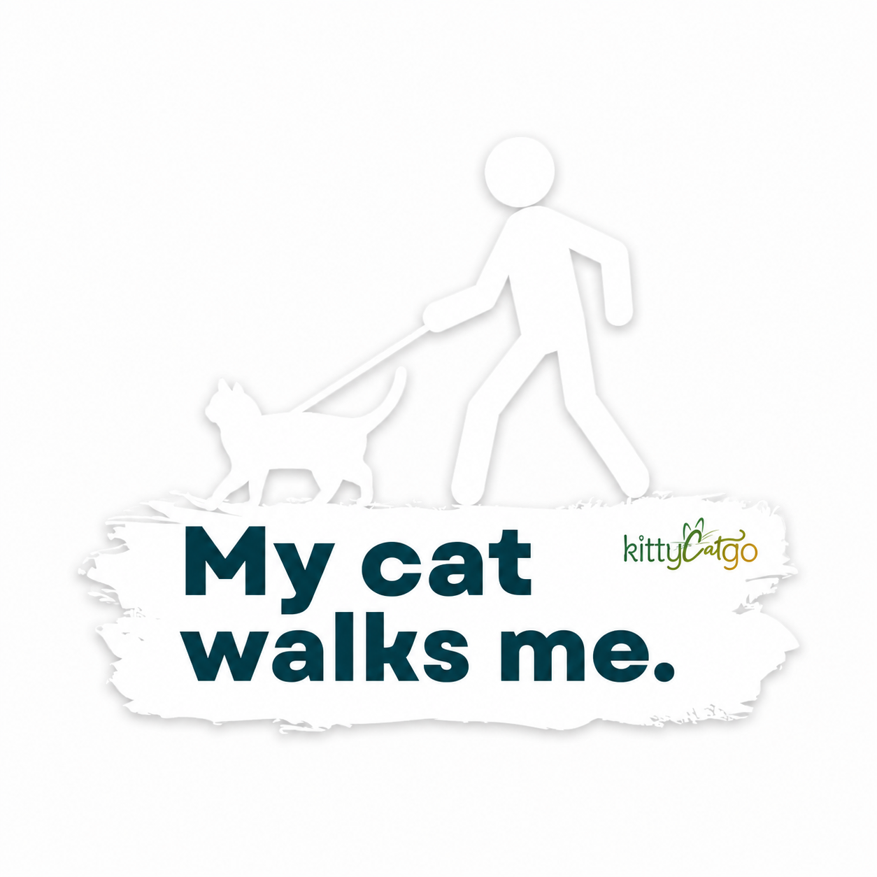 "My cat walks me" Sticker