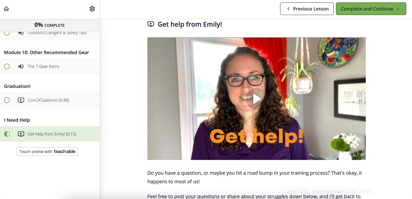 Harness & Leash Training Course