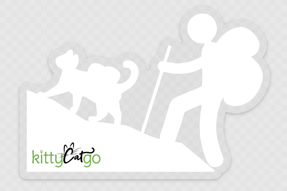 Hiking with Cats Window Decal