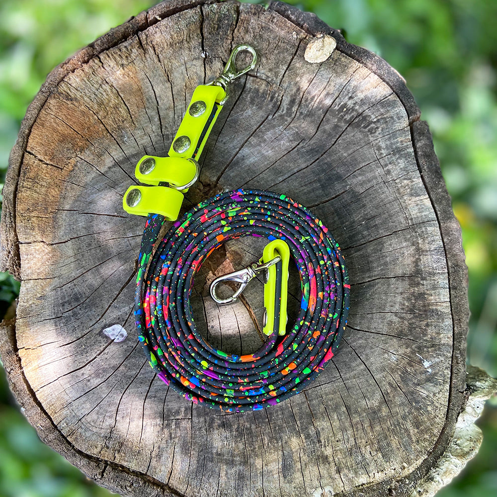 The SPLATTER Kylo Leash: Custom Convertible/Hands-Free BioThane® Cat Leash