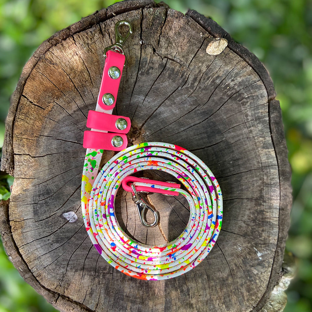 The SPLATTER Kylo Leash: Custom Convertible/Hands-Free BioThane® Cat Leash