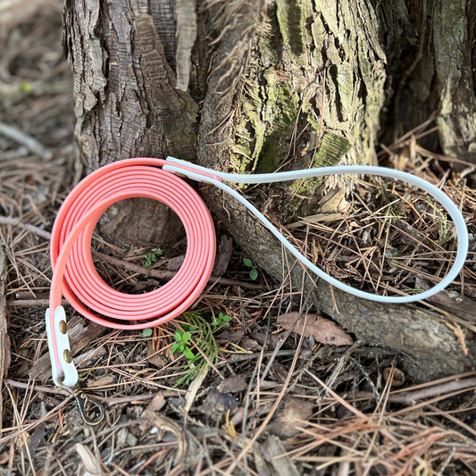 PREMADE: Basic Kylo Leash - 7ft, rose gold + white