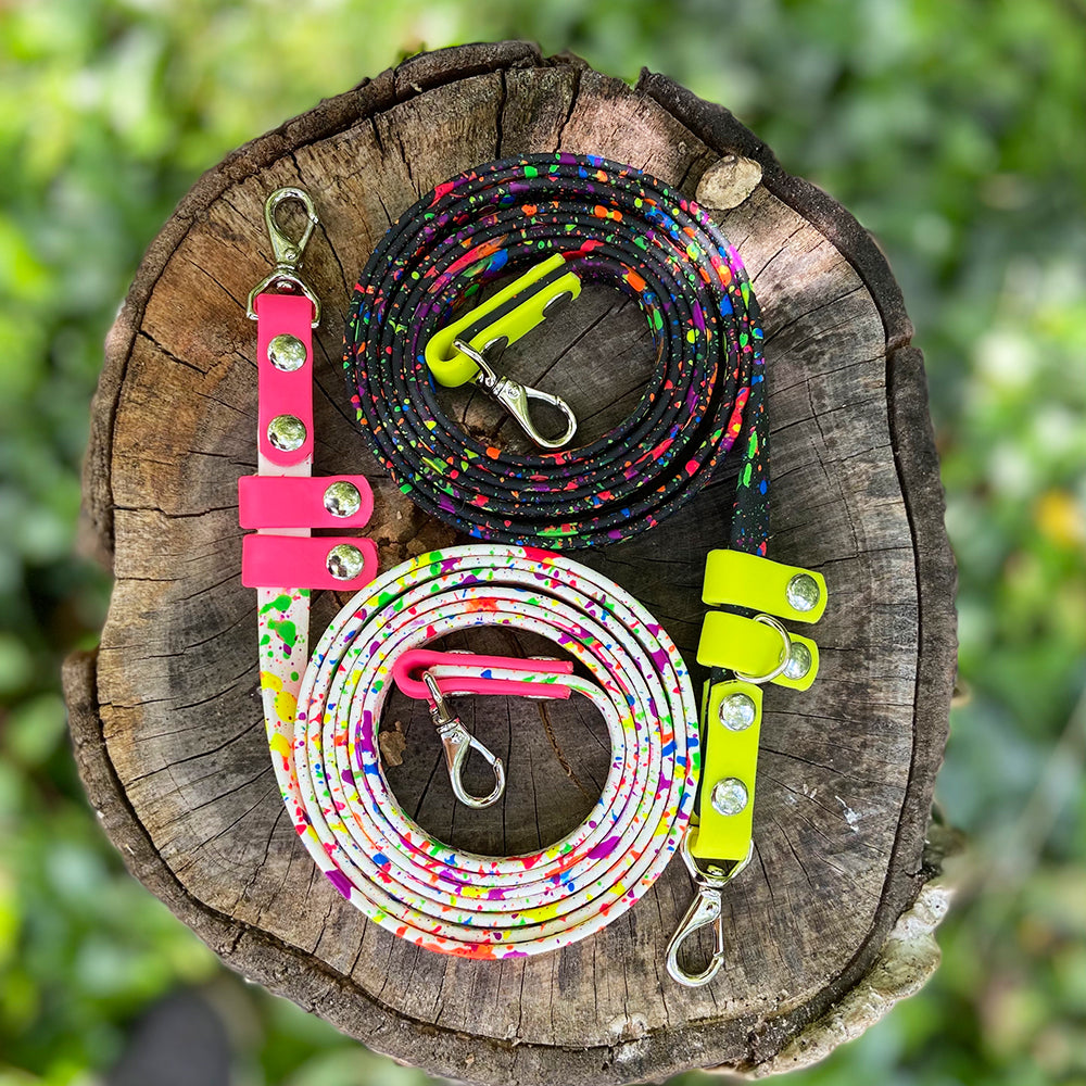 The SPLATTER Kylo Leash: Custom Convertible/Hands-Free BioThane® Cat Leash