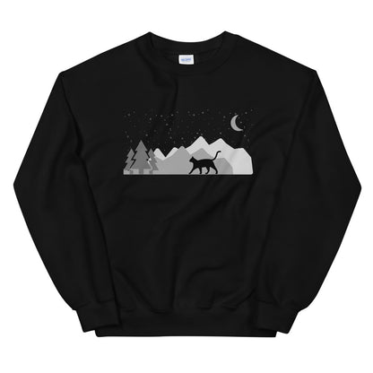 Night Sky Cat Adventure Sweatshirt - 2 Colors